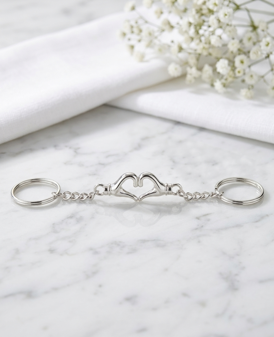 Duo Porte-clés Coeur Aimantés à partager