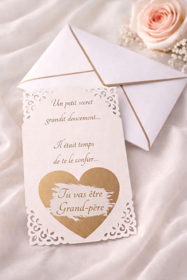 Carte "Petit secret" au coeur à gratter