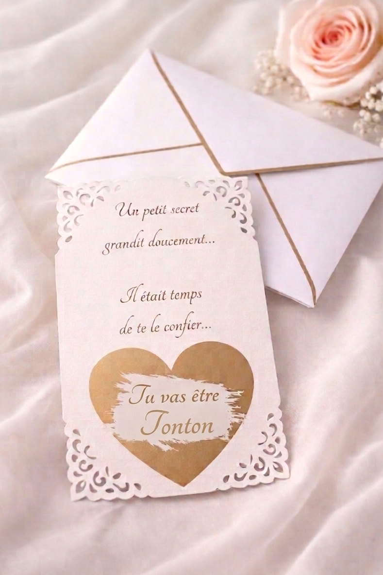 Carte "Petit secret" au coeur à gratter